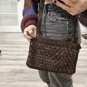 Brown Leather Crossbody Bag